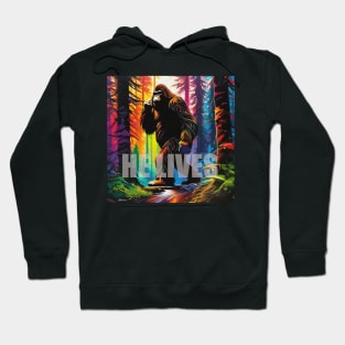 Bigfoot "He Lives" colorful Design Hoodie